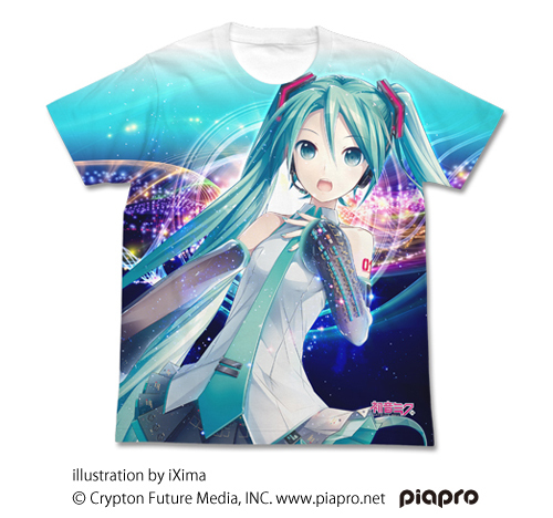 初音ﾐｸ V3 ﾌﾙｸﾞﾗﾌｨｯｸTｼｬﾂ ver.2.0/WHITE COSPA 091426