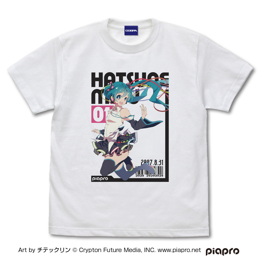 初音ﾐｸ ﾌﾙｶﾗｰTｼｬﾂ ﾁﾃｯｸﾘﾝ Ver./WHITE COSPA 091426