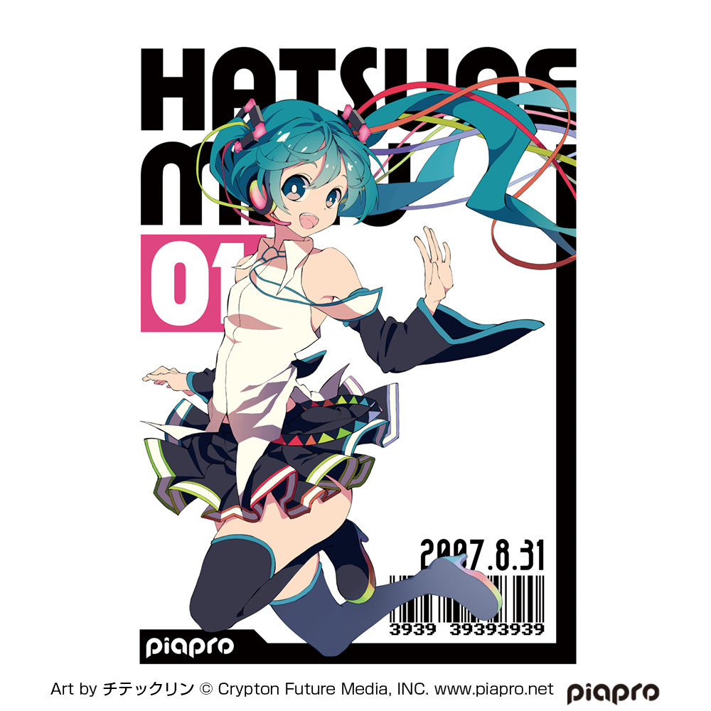 初音ﾐｸ ﾌﾙｶﾗｰTｼｬﾂ ﾁﾃｯｸﾘﾝ Ver./WHITE COSPA 091426