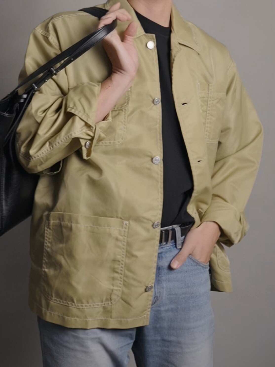 車線高級尼龍夾克