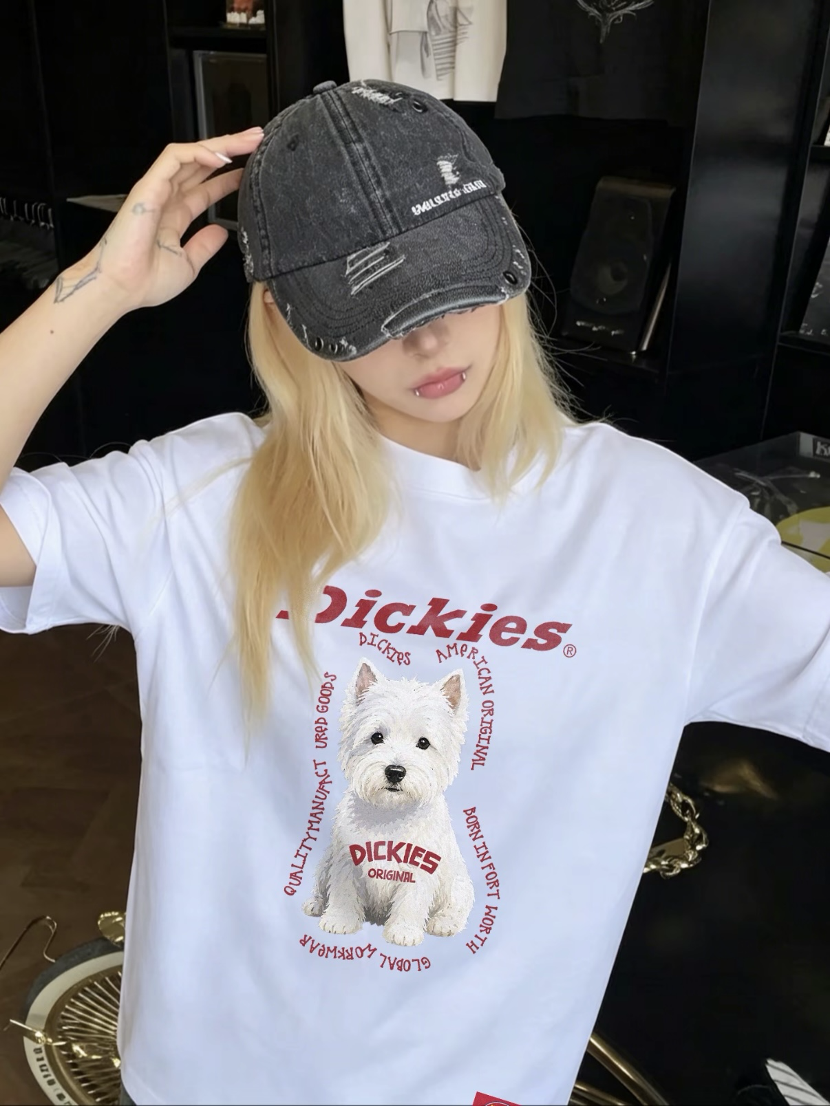 (預購)Dickies 狗狗🐶西高地Logo短袖 短T 寬鬆 情侶 重磅