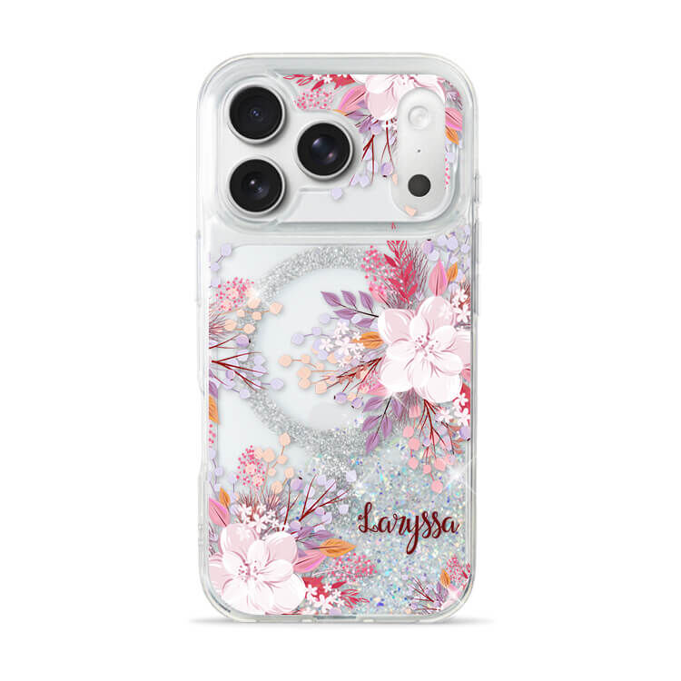 淡粉櫻花 閃耀銀河貝拉殼 (MagSafe) - (訂製名字) iPhone客製化手機殼