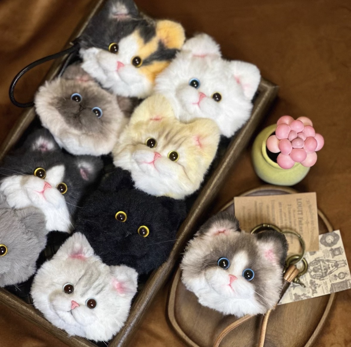代購-仿真貓咪 多品種 玩偶吊飾 鑰匙圈