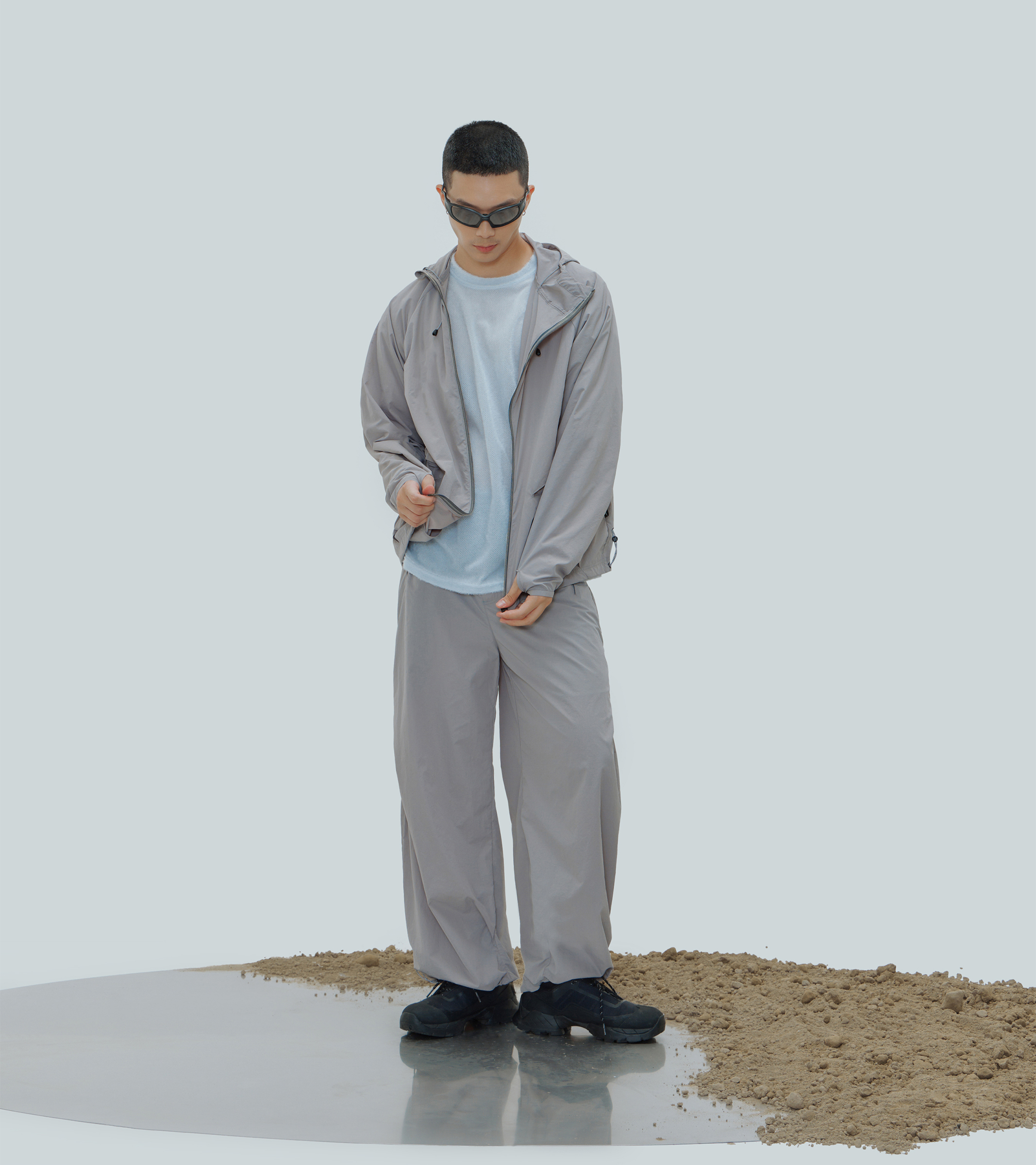 nozzle quiz®｜Essential Z-Pants (Black/Mist Grey)