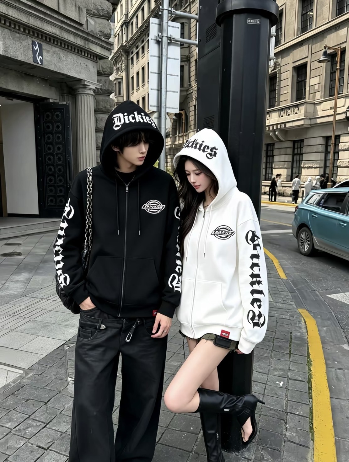 【逢甲FUZZY】DICKIES 美式 復古 街頭 歌德字 寬鬆 連帽外套 男女 4色