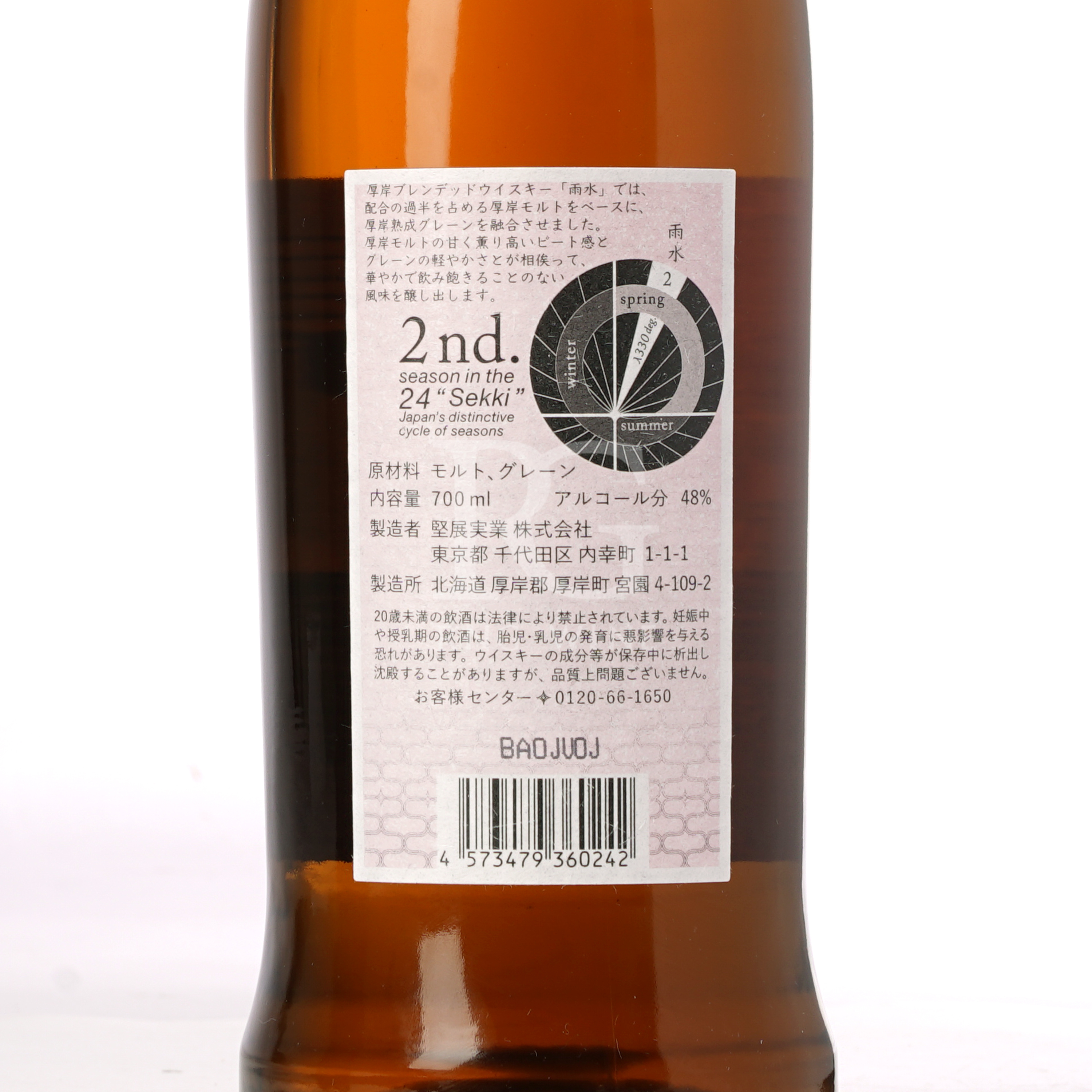 Akkeshi 厚岸 雨水 USUI Blended Japanese Whisky 2021