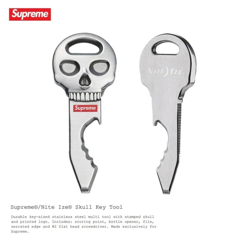 2026AW SUPREME NITE IZE SKULL KEY TOOL 骷髏 開罐器 刀子 現貨