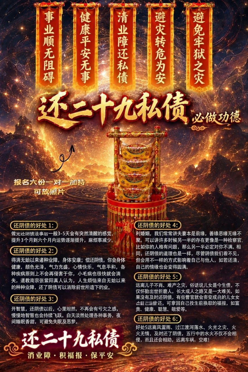 9月2日｜還二十九債法會
