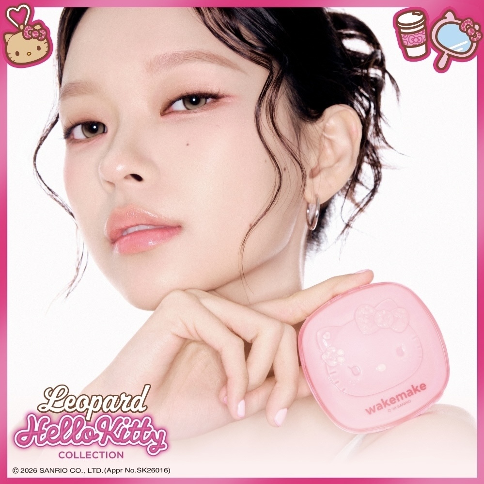 現 貨｜WAKEMAKE x Leopard Hello Kitty Skin Perfecting Cover Cushion 極致遮瑕氣墊粉餅