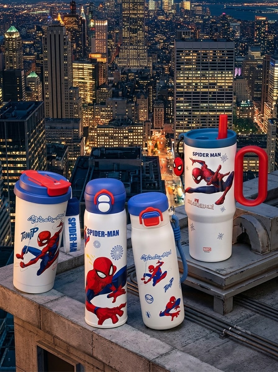 代購-〈蜘蛛人系列〉MARVEL漫威 x Disney  316不鏽鋼內膽 水杯 保溫杯 吸管杯 共四款