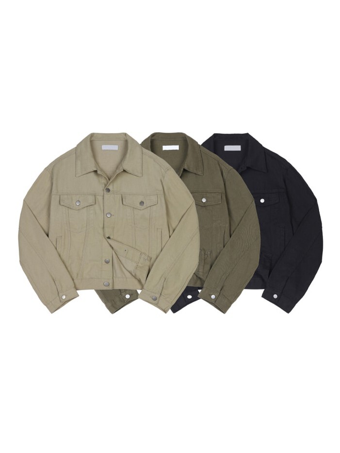 Mastin Washed Cotton Crop Trucker Jacket