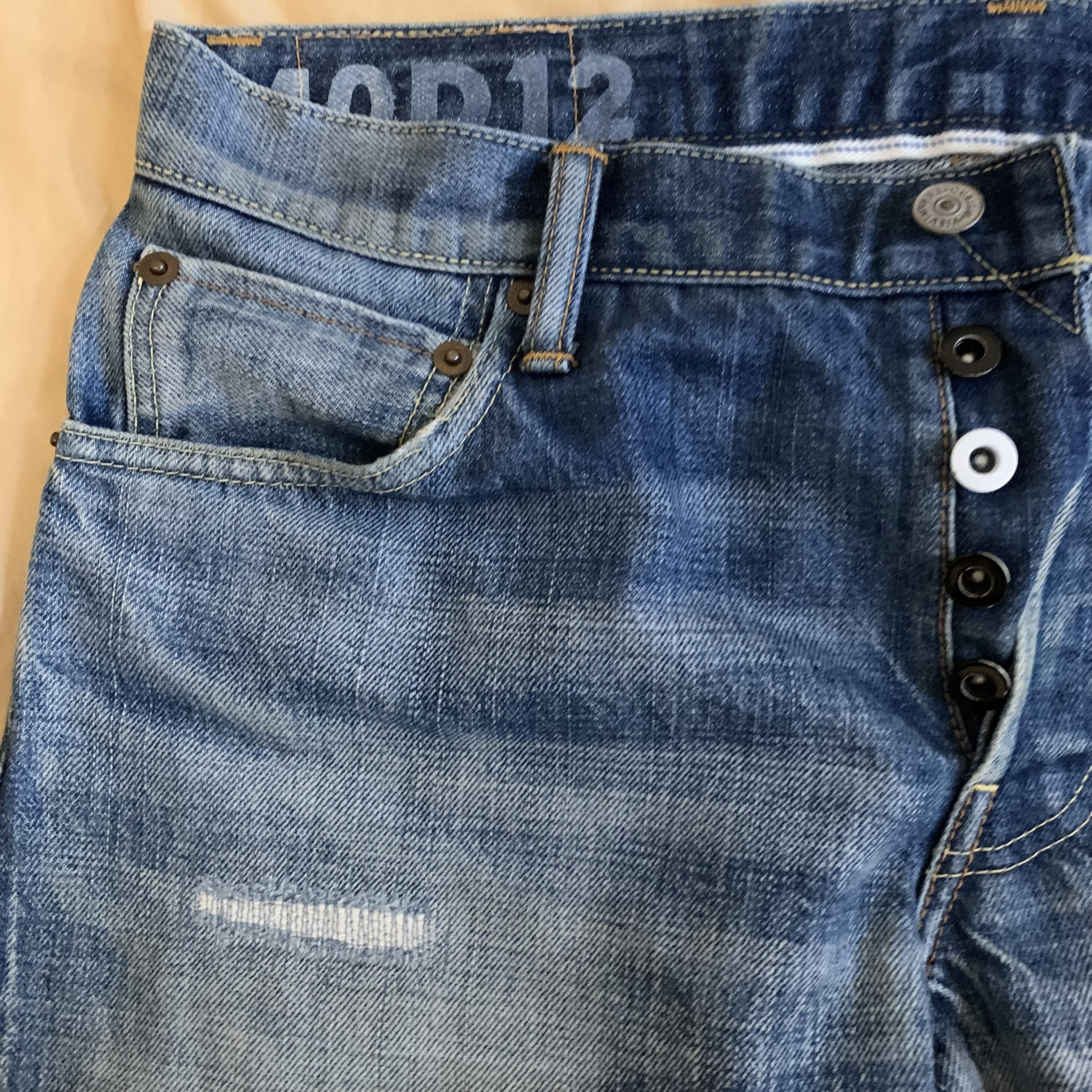 VISVIM SOCIAL SCULPTURE 10 DAMAGED-12 JEANS (( CONDITION: A )) 中古美品 - SIZE 32 PRE ORDER ITEM (預訂中)