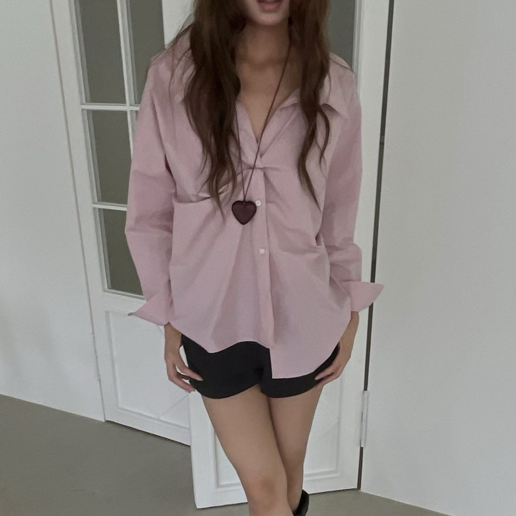 時髦女子抓摺造型翻領襯衫上衣 / 3色