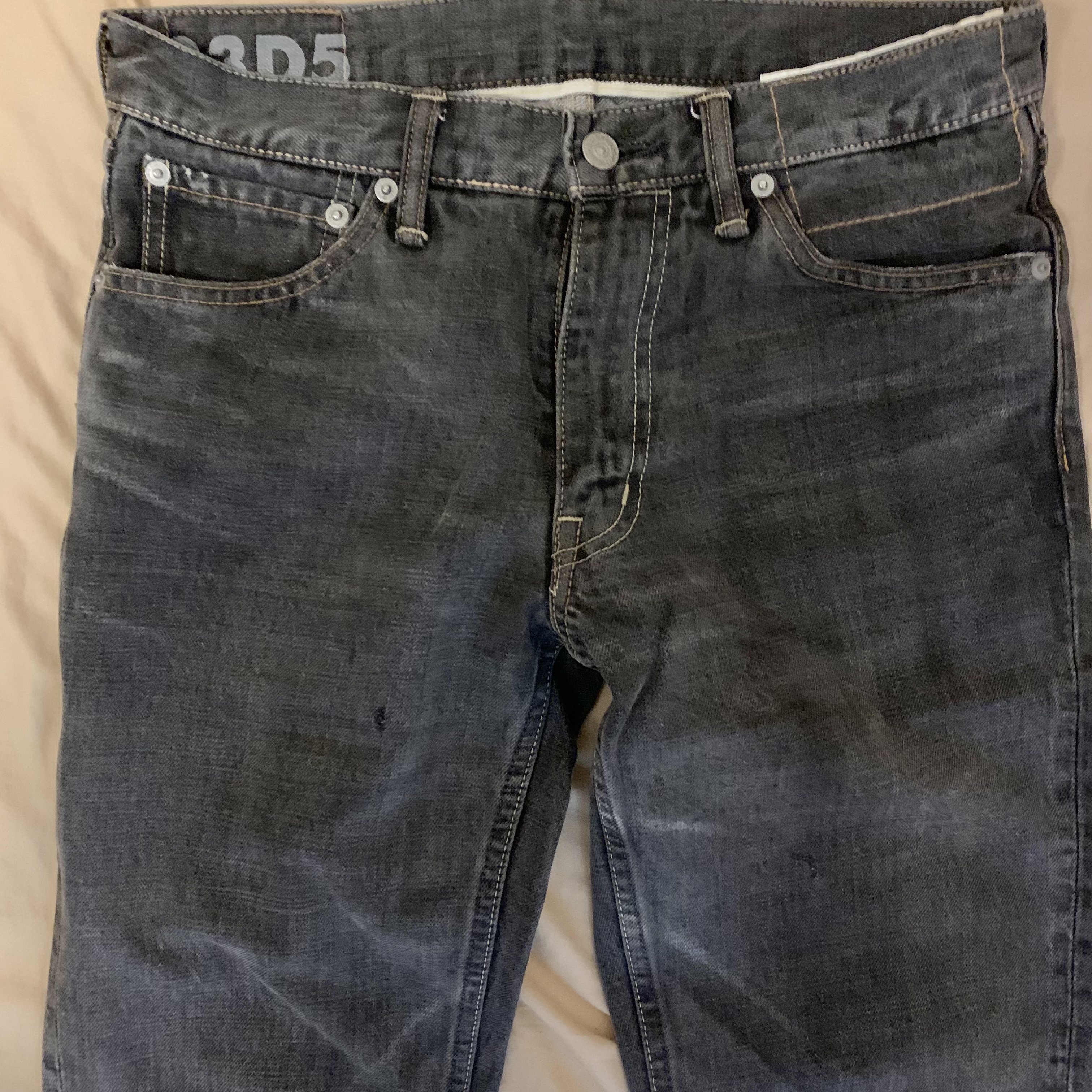 VISVIM SOCIAL SCULPTURE 03 BLACK DAMAGED-5 JEANS (( CONDITION: A )) 中古美品 - SIZE 30 PRE ORDER ITEM (預訂中)