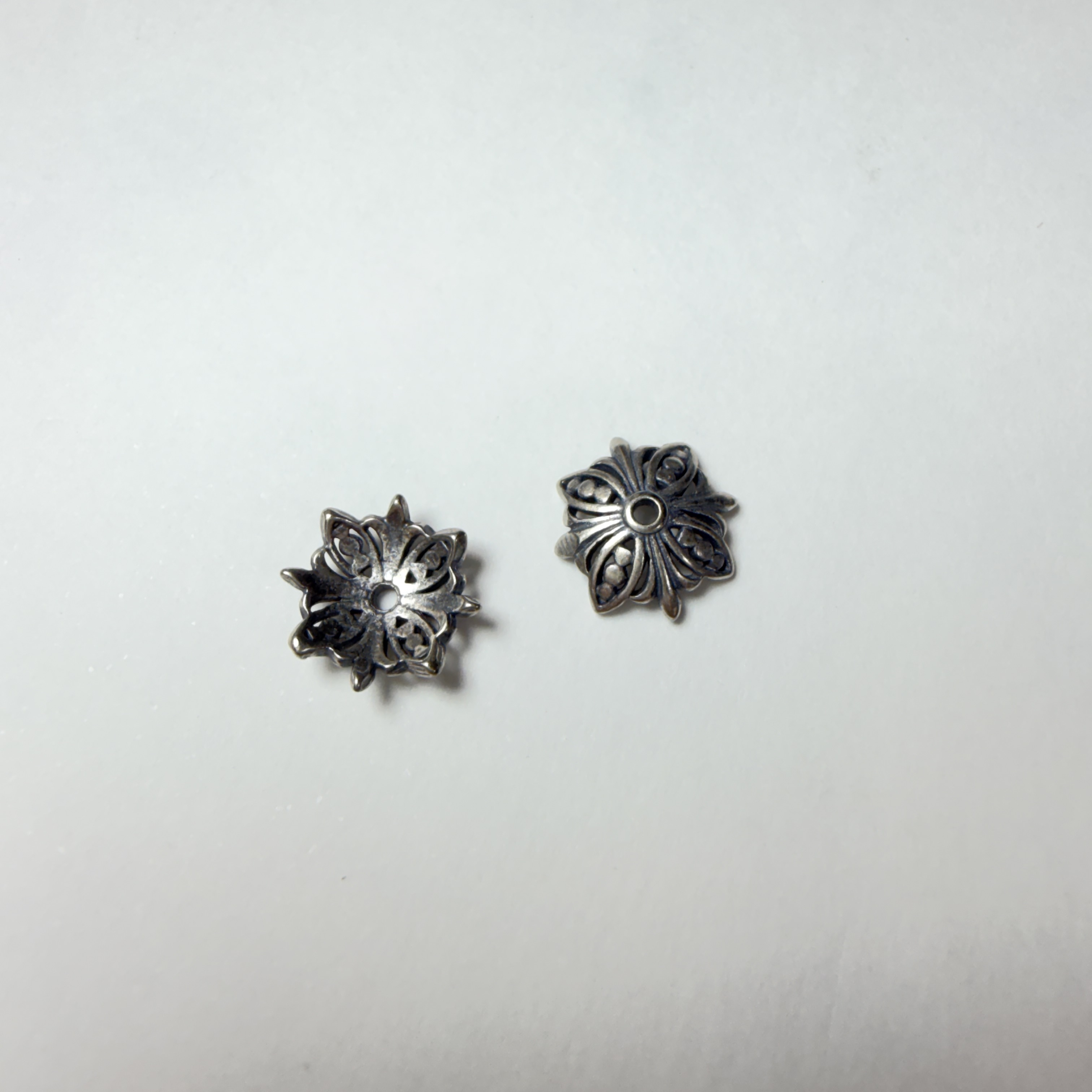 復古蓮花花托(5入)｜老銀 水晶串珠DIY配件