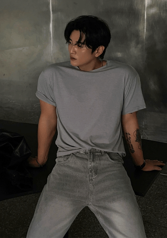 Slub Cut-out Short Sleeve T-shirt