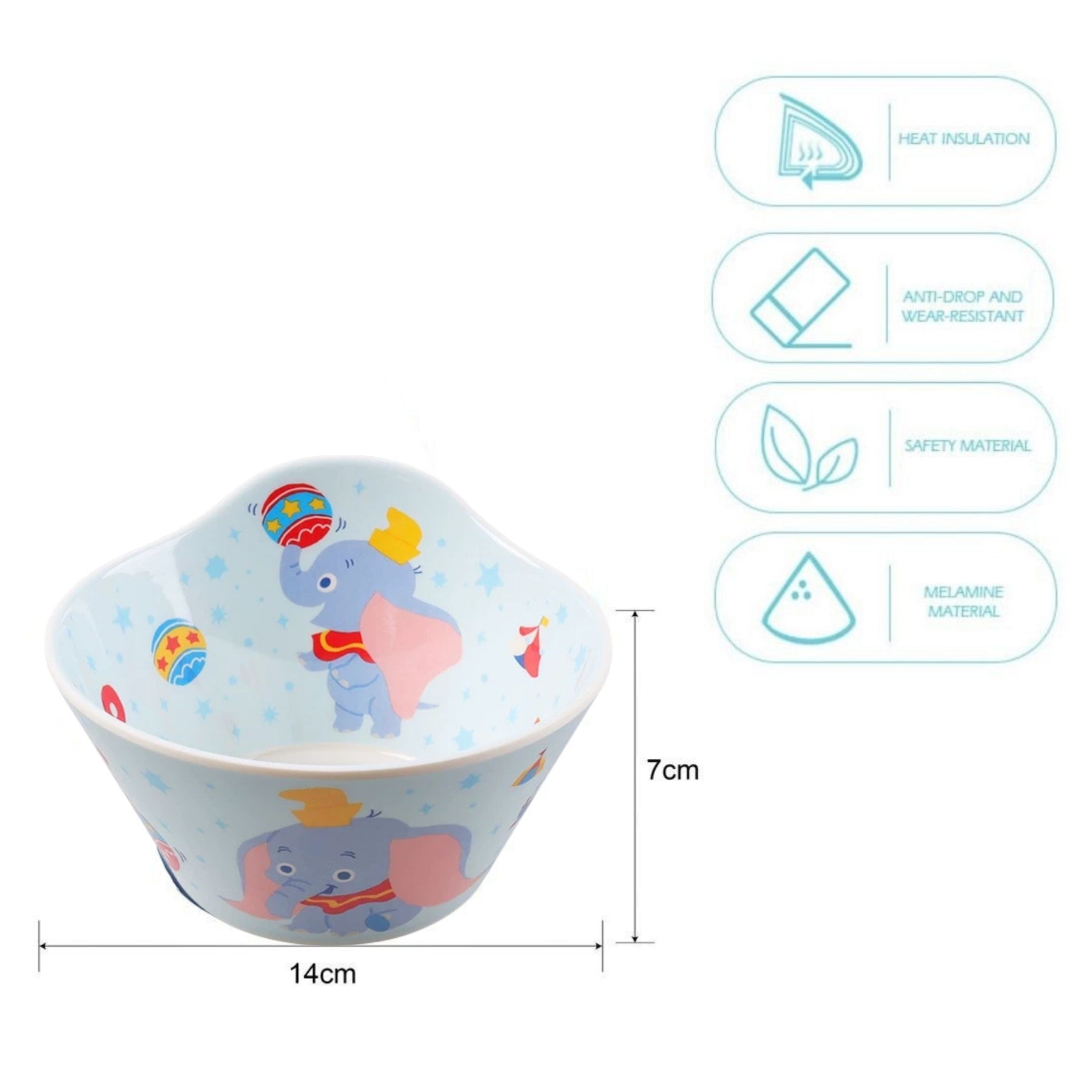 迪士尼小飛象 3D 兒童碗 (科學瓷)