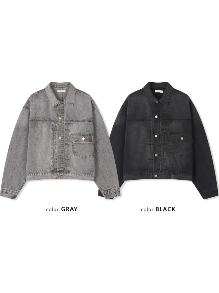 Vintage Cat Wash Work Denim Jacket