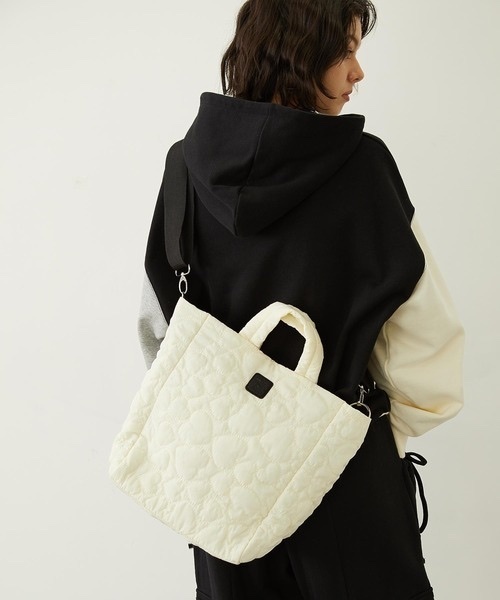 MILKFED. / HEART QUILTED BAG