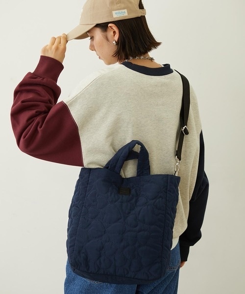 MILKFED. / HEART QUILTED BAG
