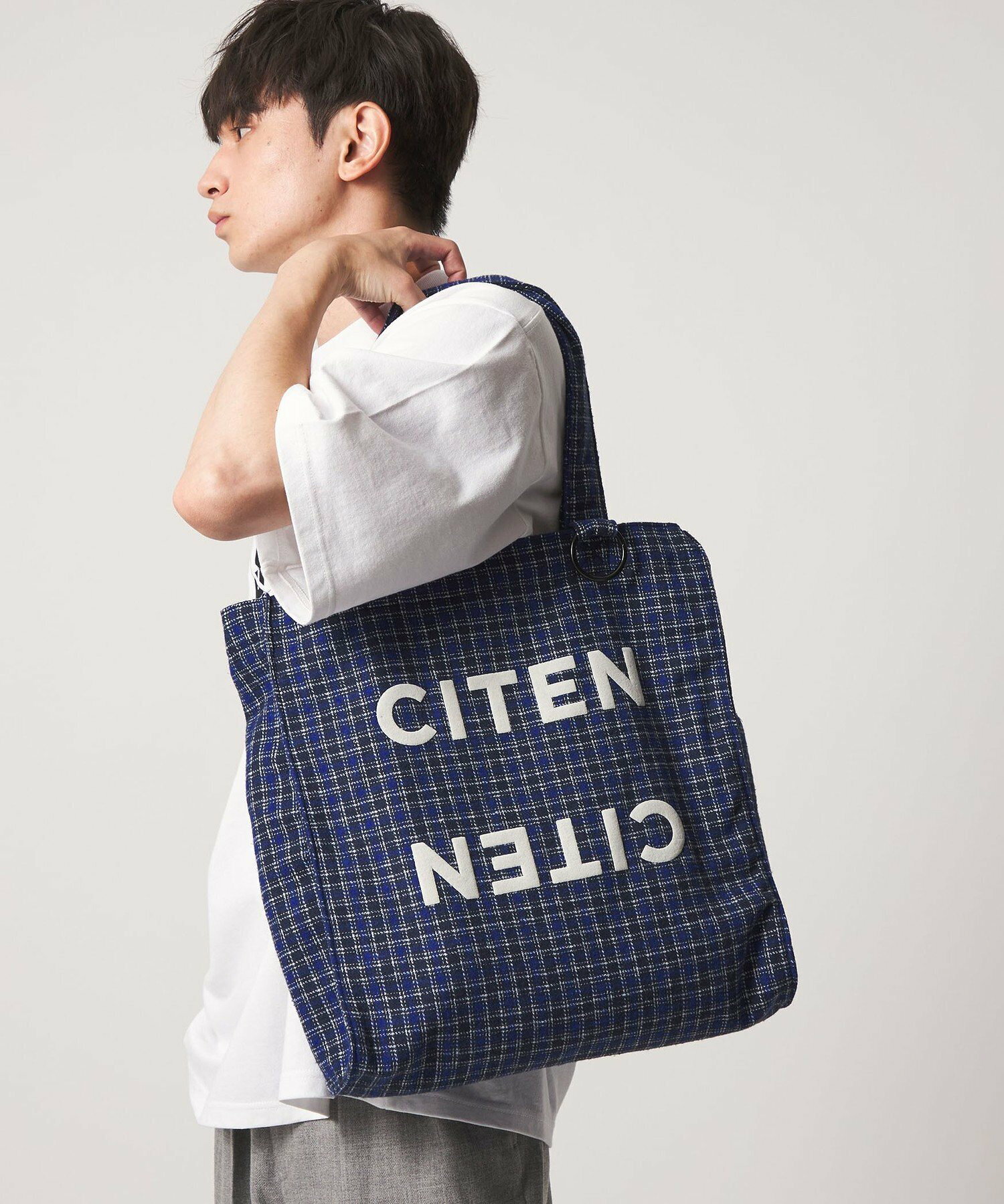 預購┃日本 CITEN 格紋 格子 托特包 肩背
