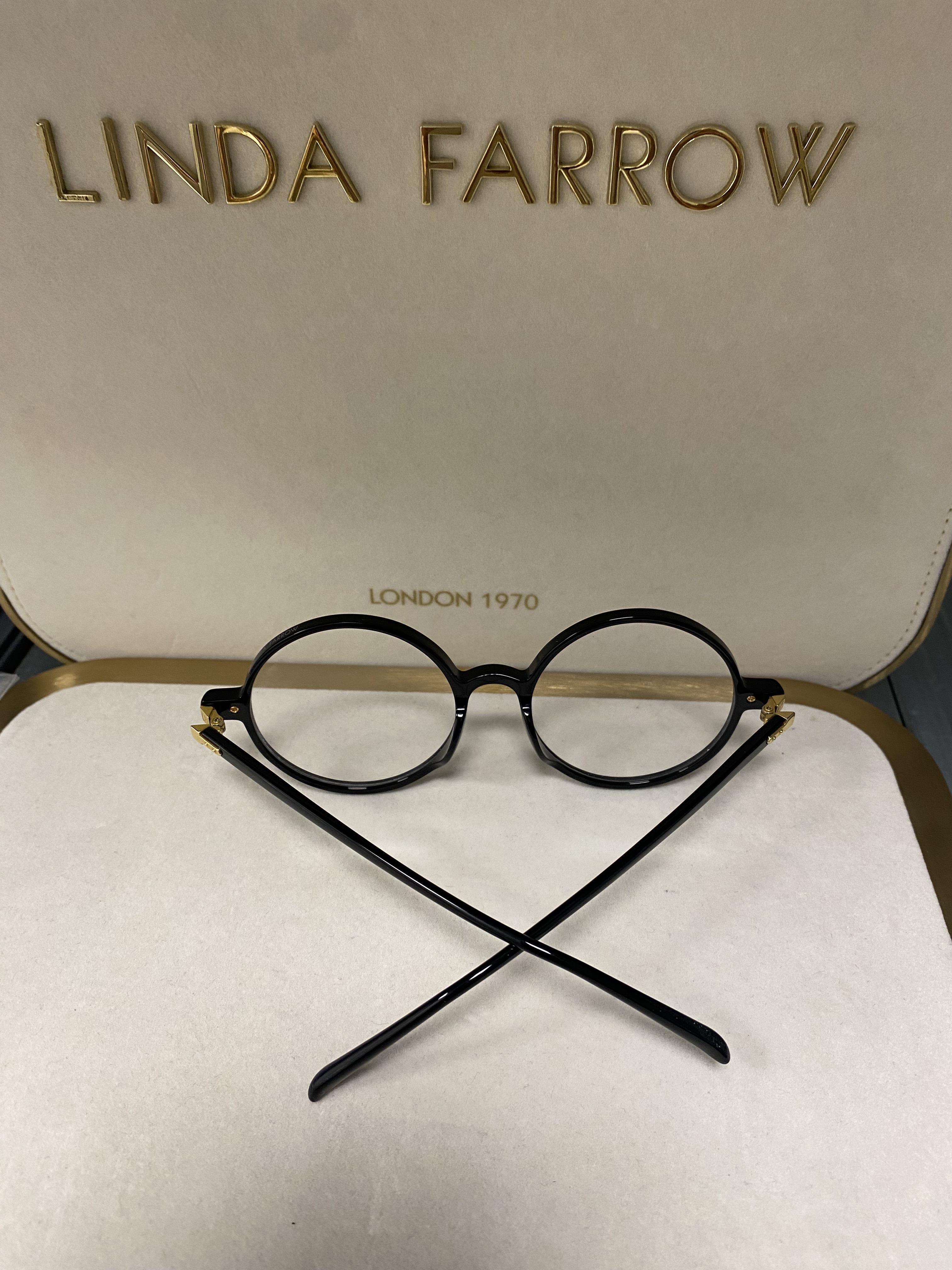 Linda Farrow 62 blue black tortoise