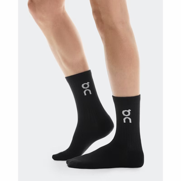 On Logo Sock High 3p ON2UF10310553 昂跑 高筒日著襪 中性款 休閒 三件組 黑