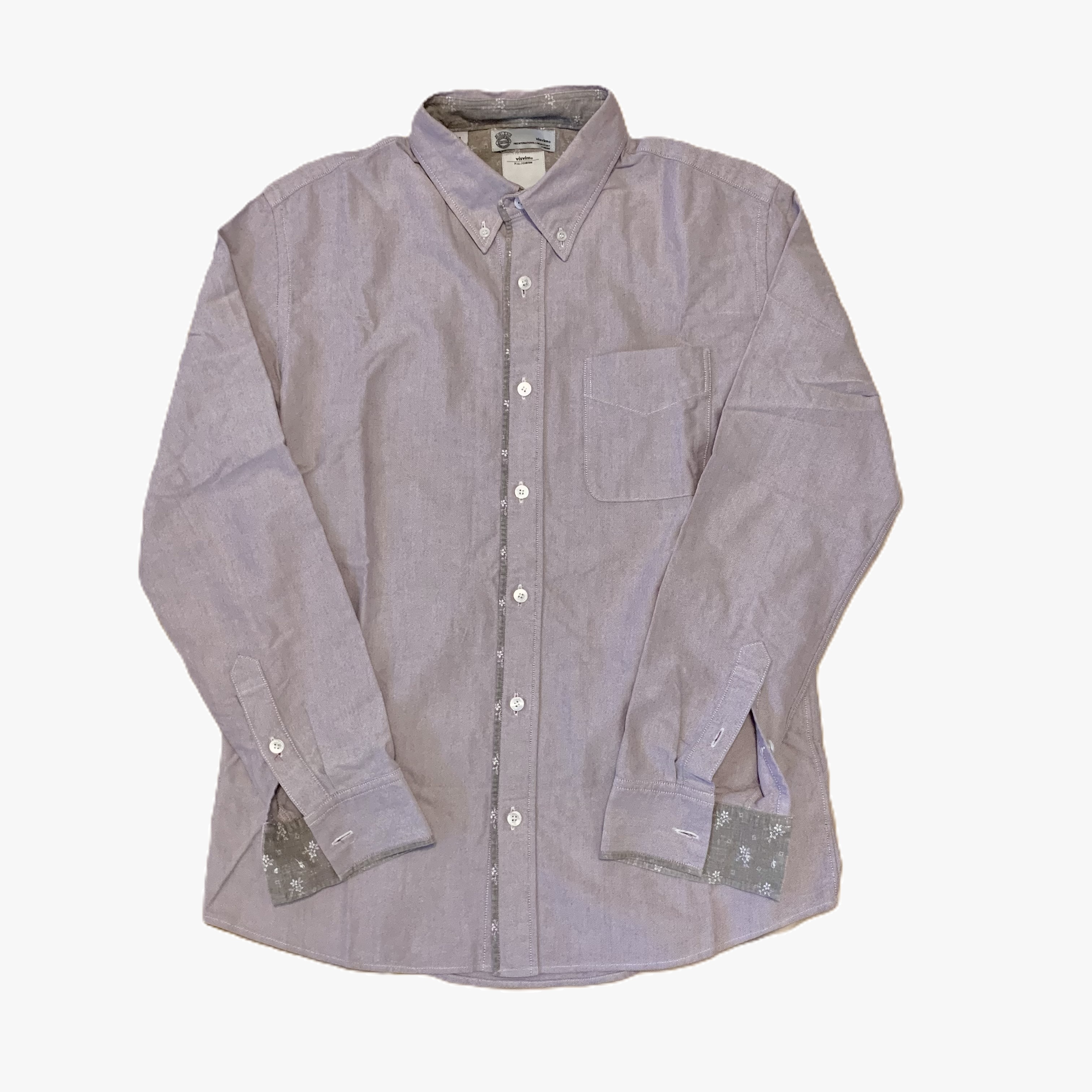 VISVIM V+V OXFORD PIZI SHIRT L/S (GIZA) (( CONDITION: A )) 中古美品 - LT.PURPLE SIZE 1 PRE ORDER ITEM (預訂中)