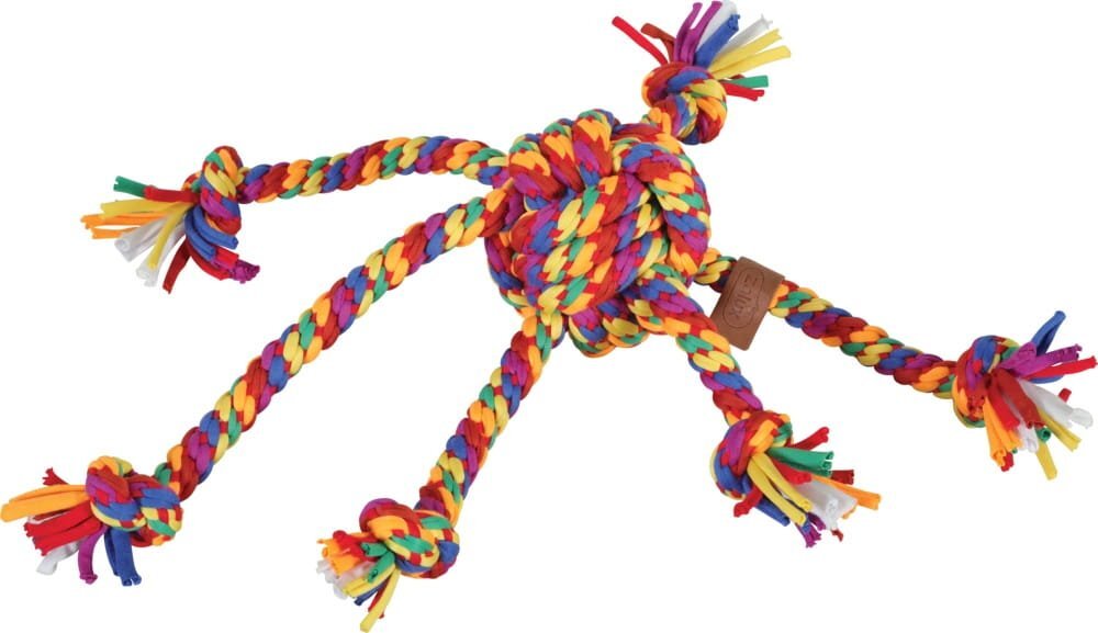 Zolux 狗玩具．彩虹章魚牽引繩38cm