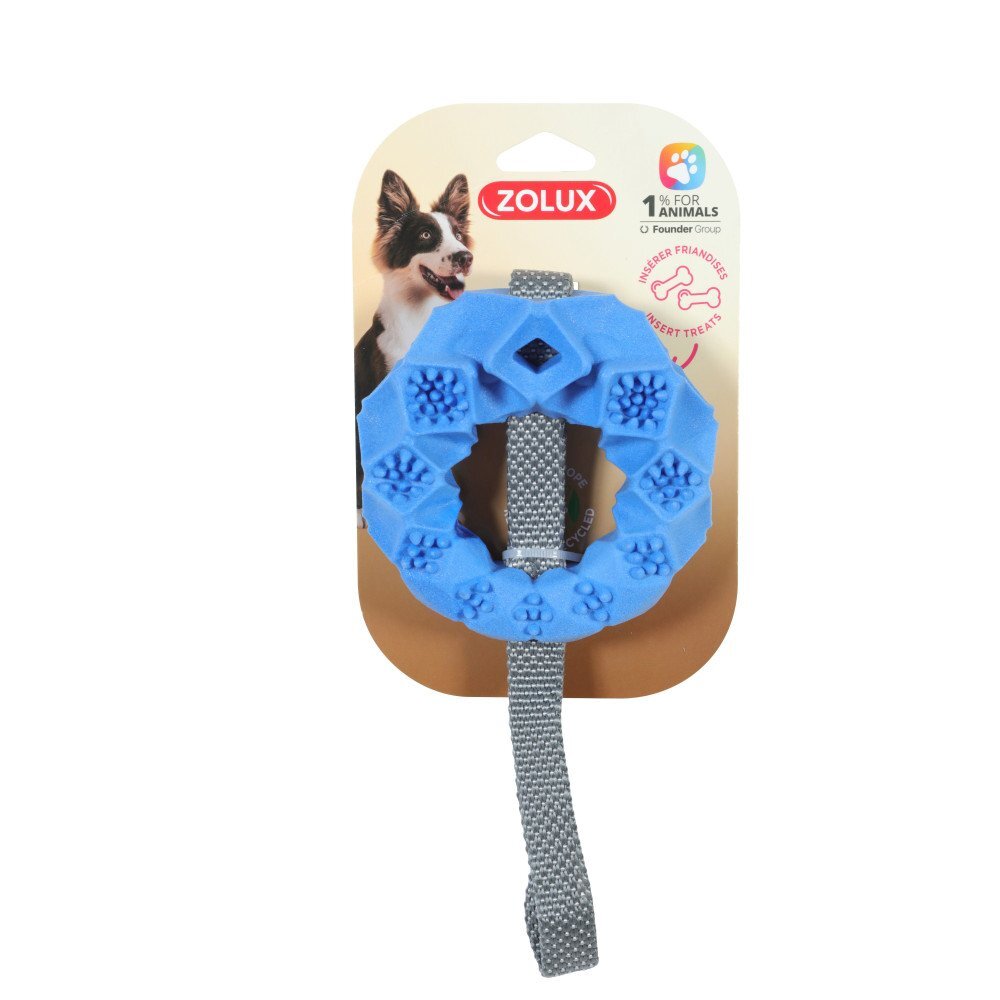 Zolux 狗玩具．TPR系列 戶外環形玩具 藍色