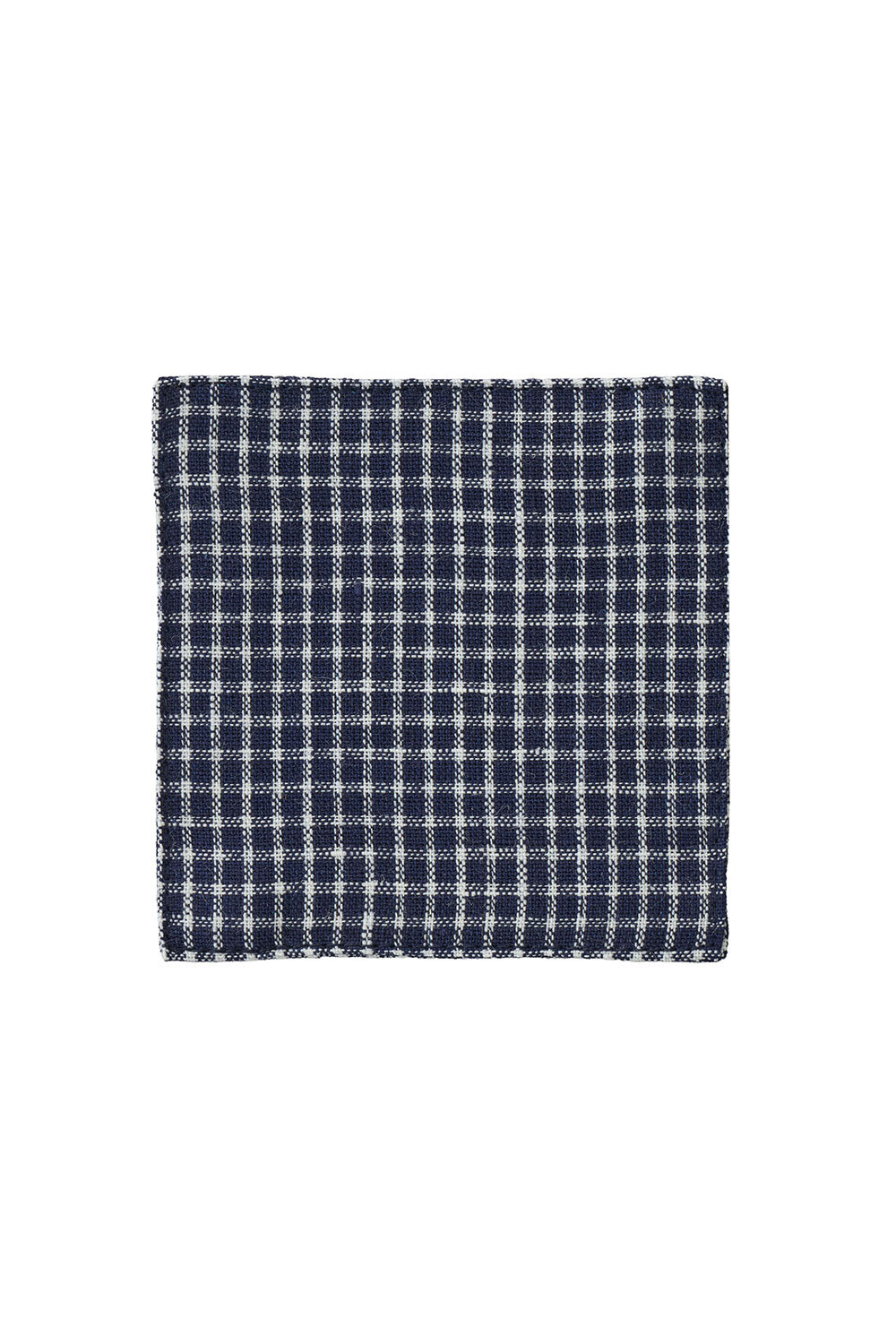 fog linen work - 亞麻杯墊 / 暗藍嘉頓格紋
