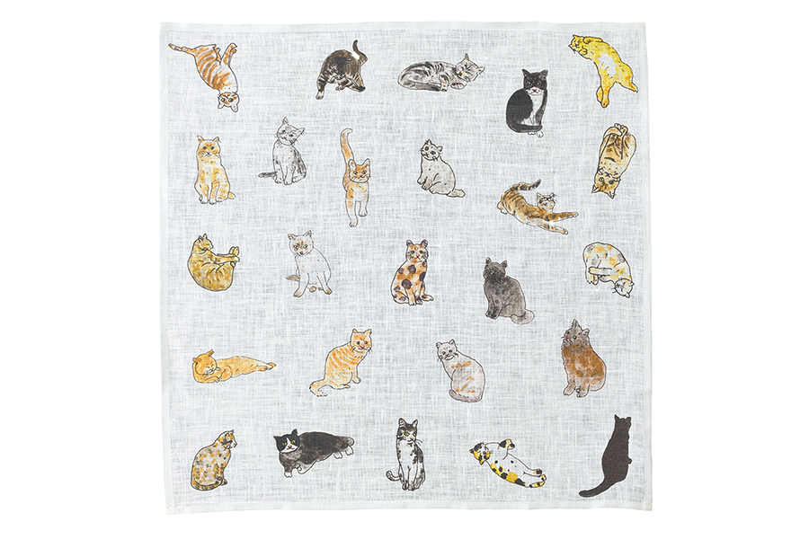 fog linen work - Isabelle boinot 手帕 貓貓