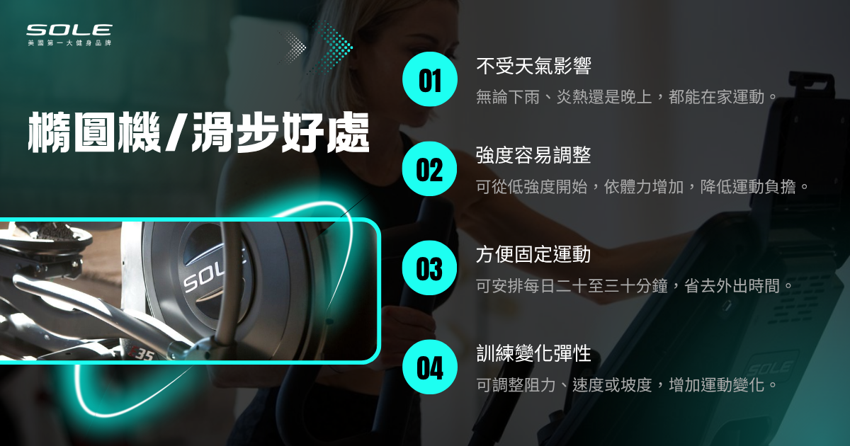 橢圓機/滑步機4點好處
