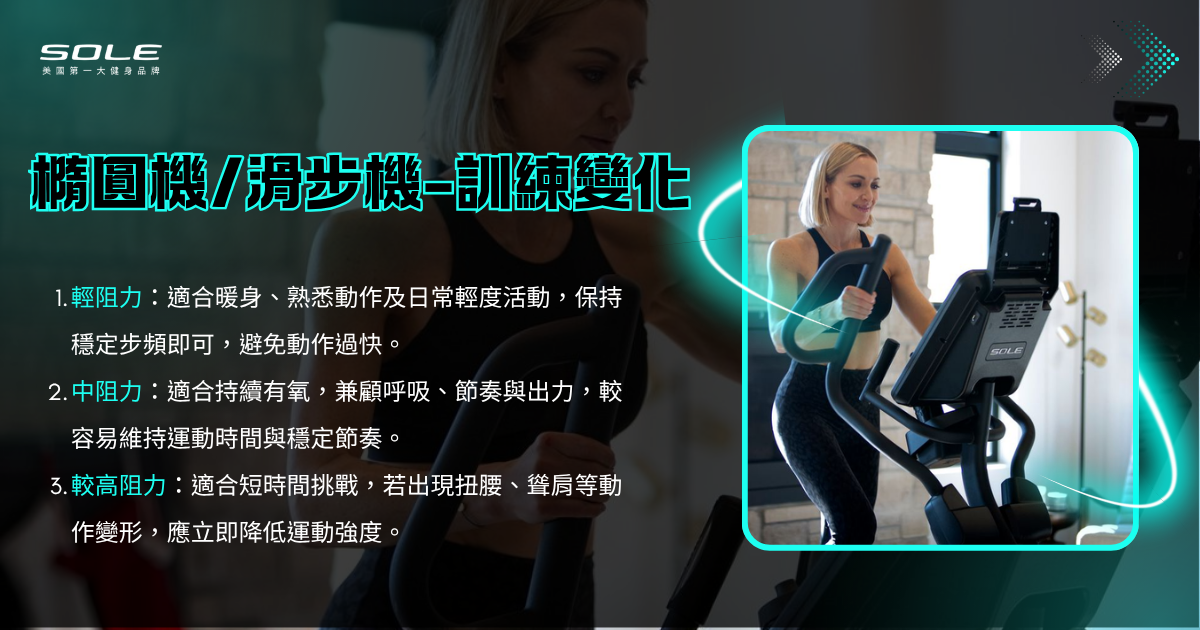 橢圓機/滑步機3種訓練變化