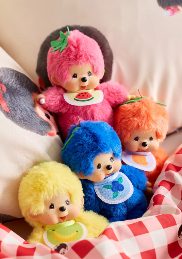 <國外限定🫧> 繽紛水果泡泡糖 蒙奇奇 Monchhichi Fruit Mini Plushie  毛茸茸 吊娃
