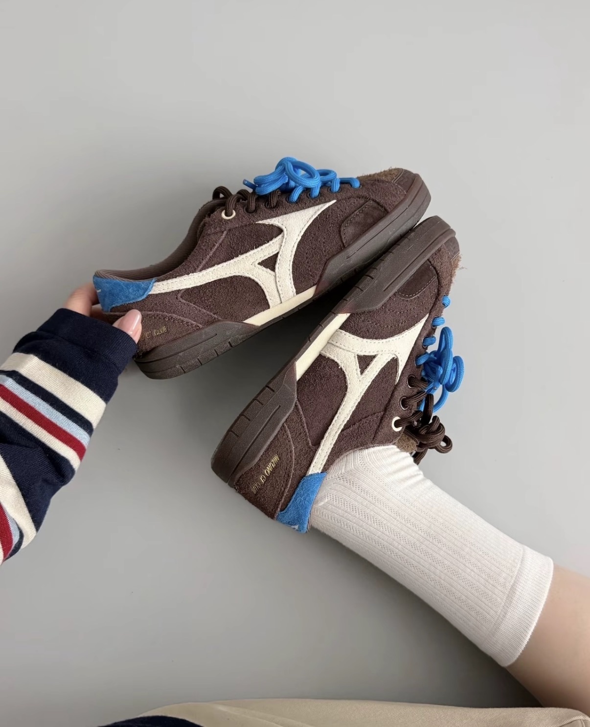 <藍莓巧克力🫐🍫>MIZUNO  CT CLUB 可露麗 復古麂皮德訓鞋 撞色