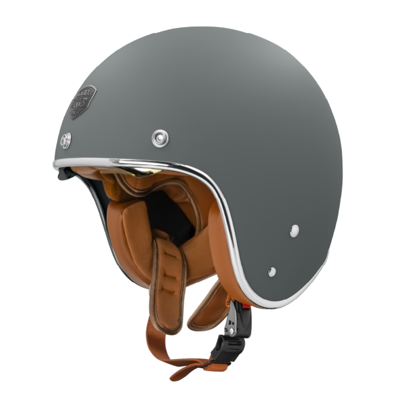 ASTONE SP7A 素色 平簡單灰 多層膜內墨片 排齒扣復古帽 3/4罩 安全帽