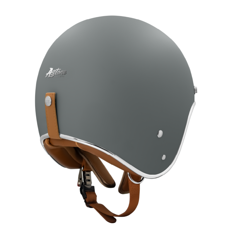 ASTONE SP7A 素色 平簡單灰 多層膜內墨片 排齒扣復古帽 3/4罩 安全帽