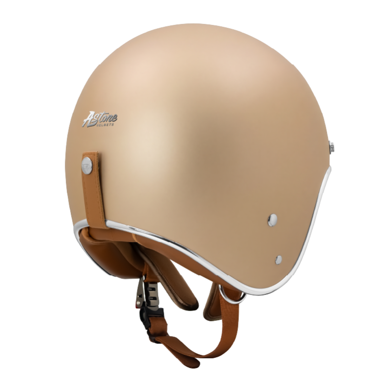 ASTONE SP7A 素色 平奶茶 多層膜內墨片 排齒扣復古帽 3/4罩 安全帽