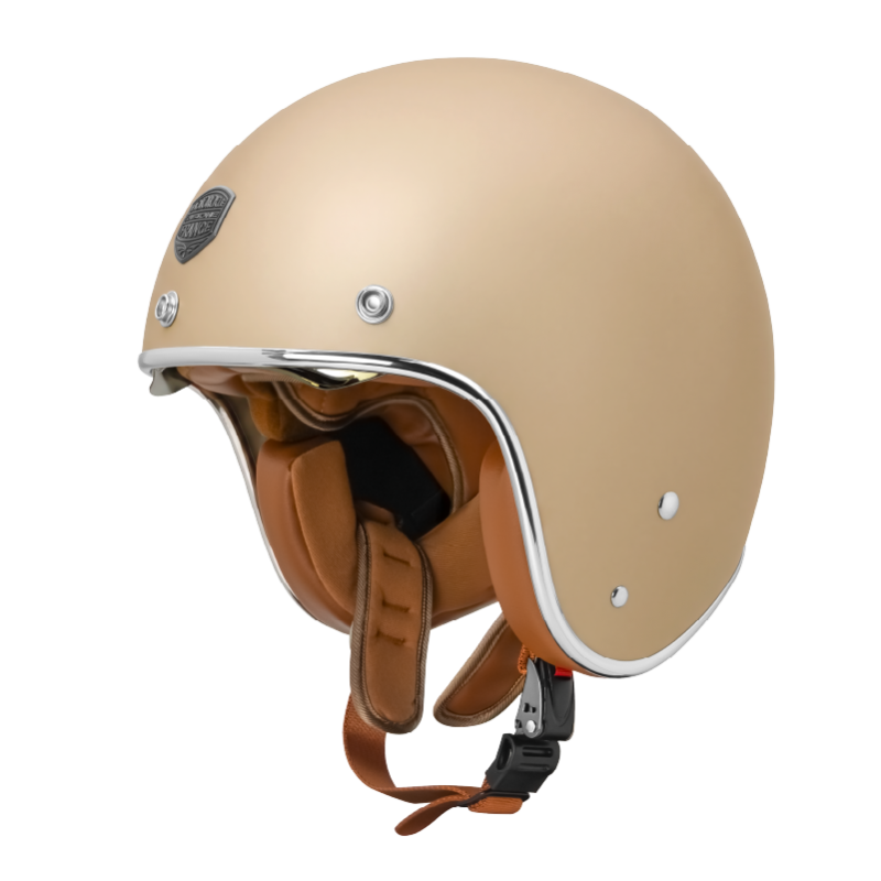 ASTONE SP7A 素色 平奶茶 多層膜內墨片 排齒扣復古帽 3/4罩 安全帽