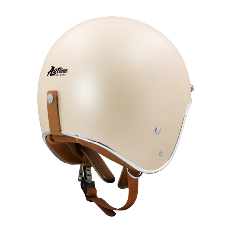 ASTONE SP7A 素色 平米白 多層膜內墨片 排齒扣復古帽 3/4罩 安全帽