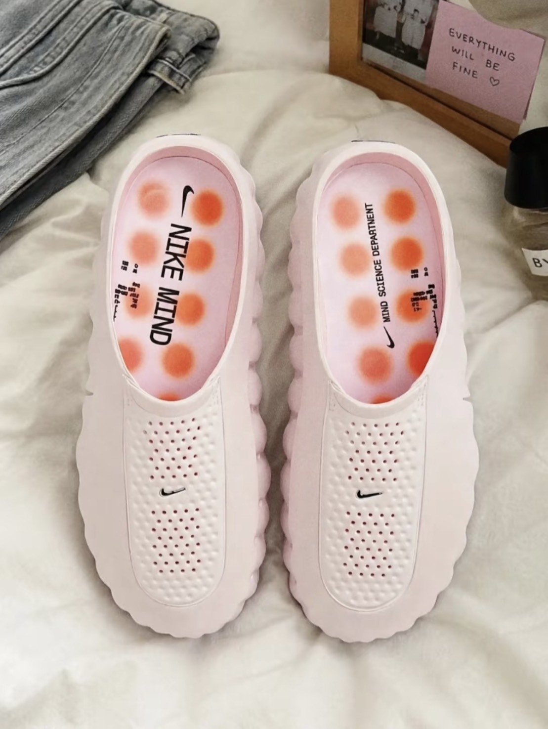 NIKE MIND 001 珍珠粉 賽前穆勒鞋 拖鞋 新科技 機能性 獨立泡棉 激發感官 女鞋 HQ4309-610