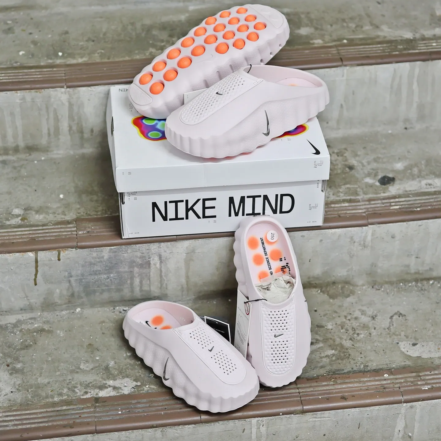 NIKE MIND 001 珍珠粉 賽前穆勒鞋 拖鞋 新科技 機能性 獨立泡棉 激發感官 女鞋 HQ4309-610