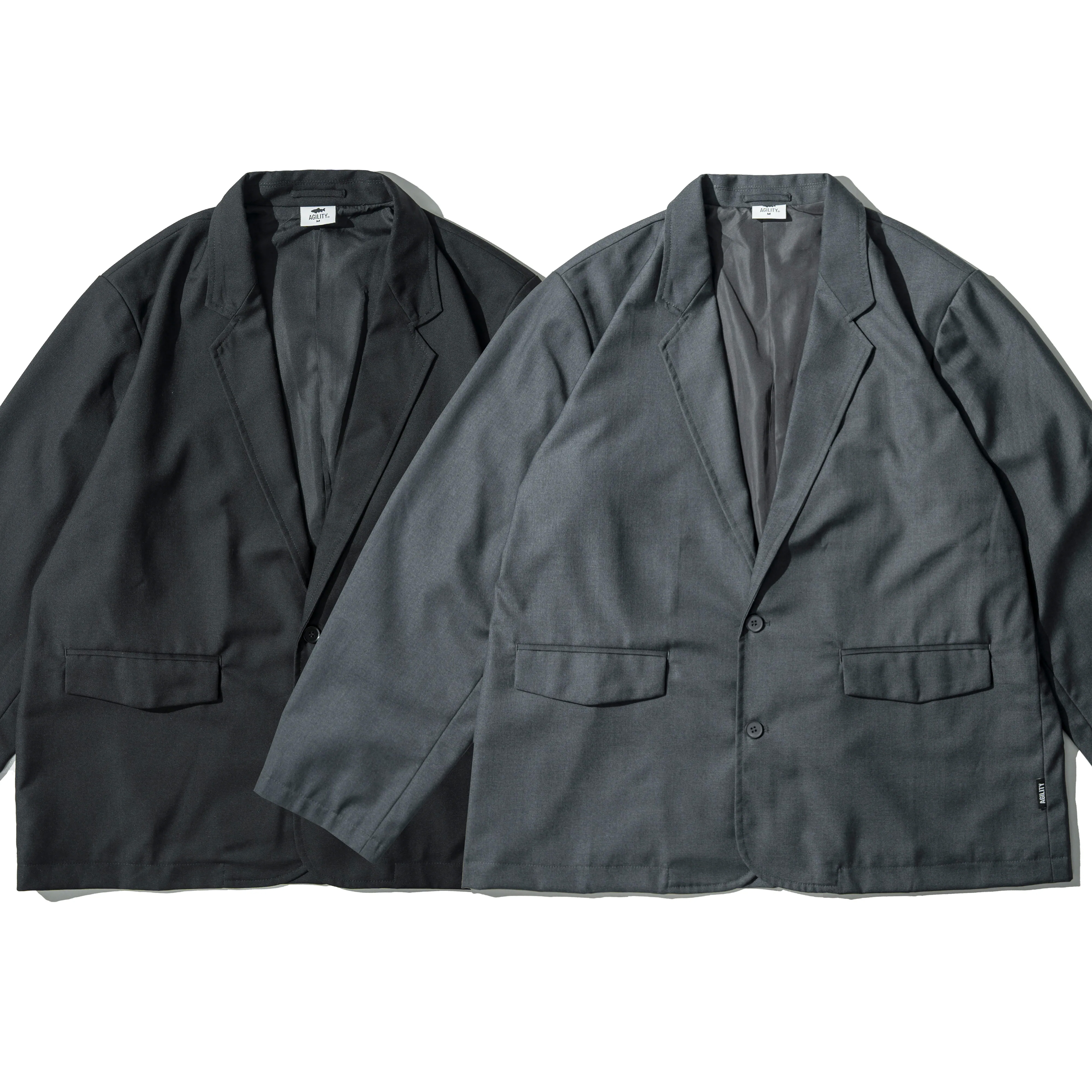AGILITY Breasted Loose Blazer Jacket 寬版 排扣 西裝外套 [AC-SJ]