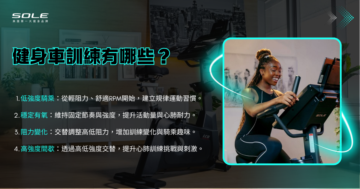 健身車訓練4種方式