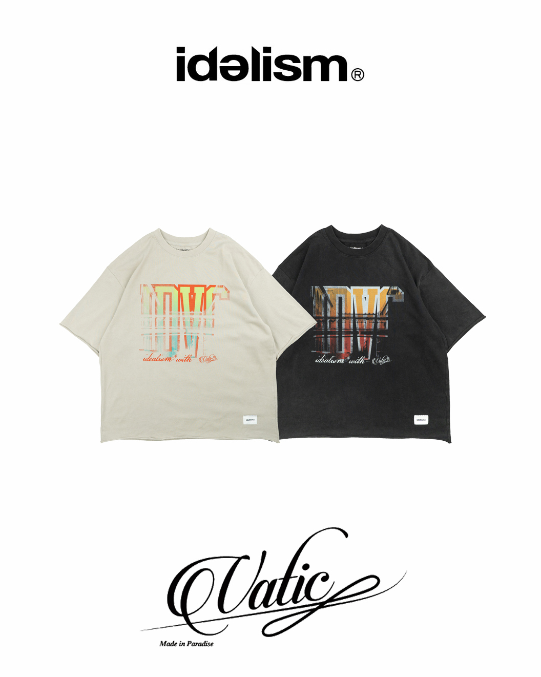 idealism × Vatic 斑駁水洗短T｜Raw Wash Tee（26SS）