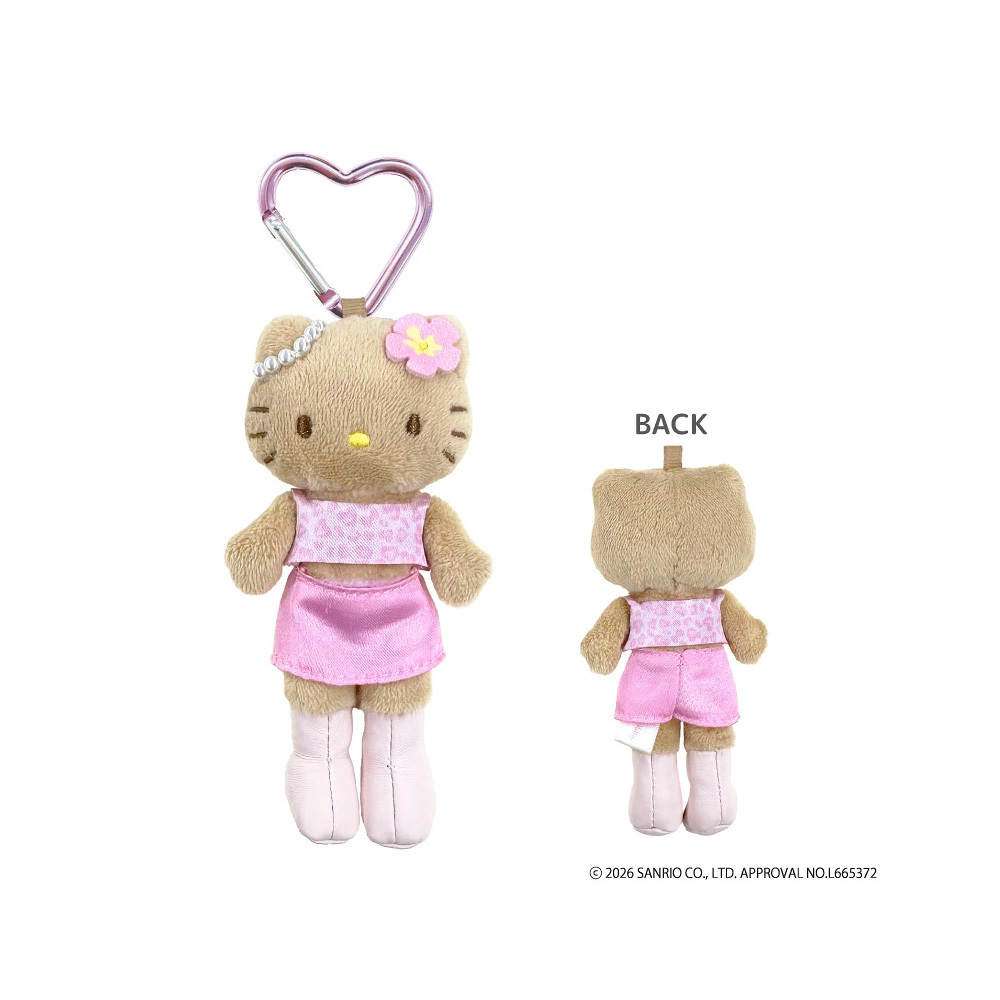 Hello Kitty迷你長腿造型玩偶吊飾附愛心鎖圈盲盒 [單盒]