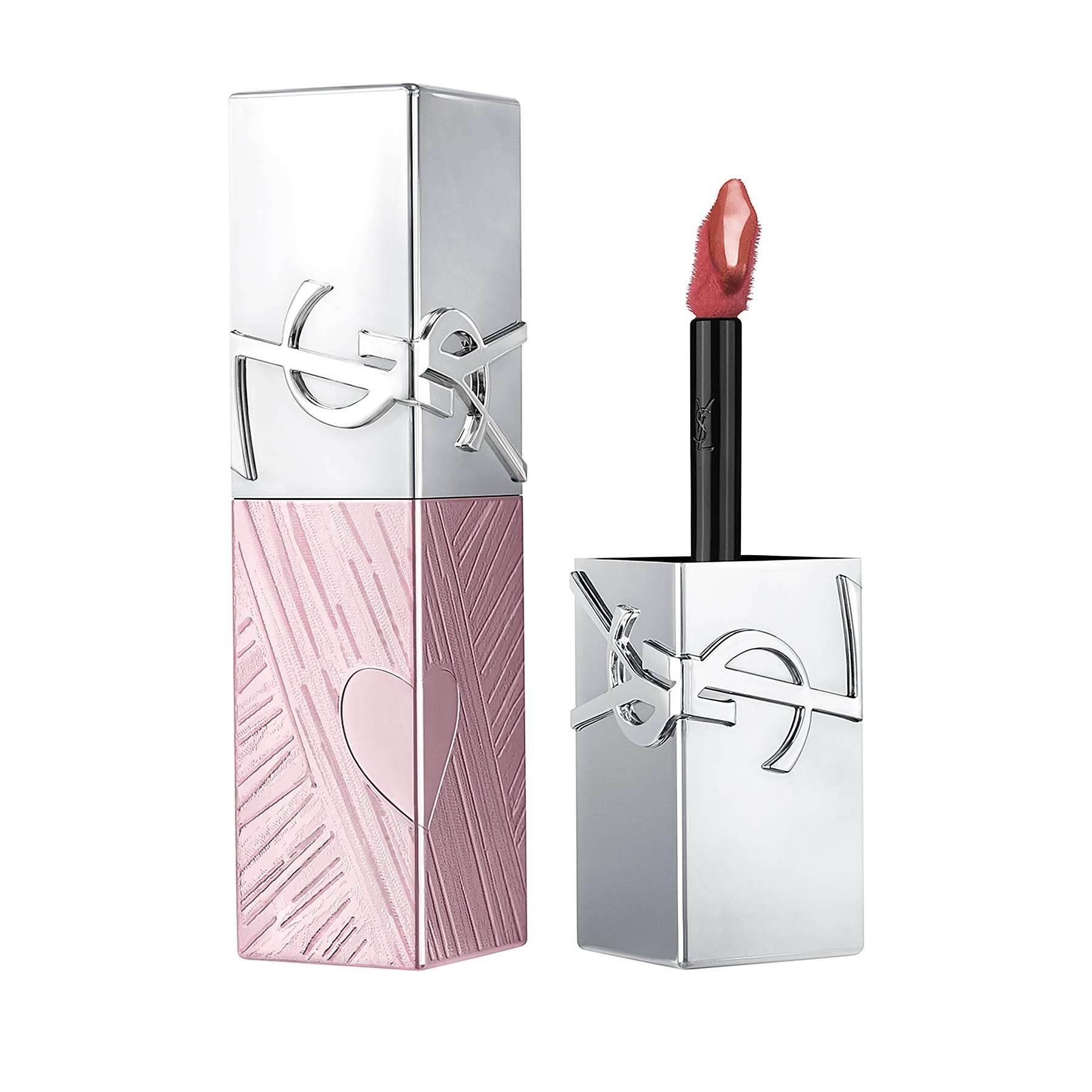 YSL Beauté「粉光緞影」限定漆亮唇釉 #610 NUDE CHAMPION