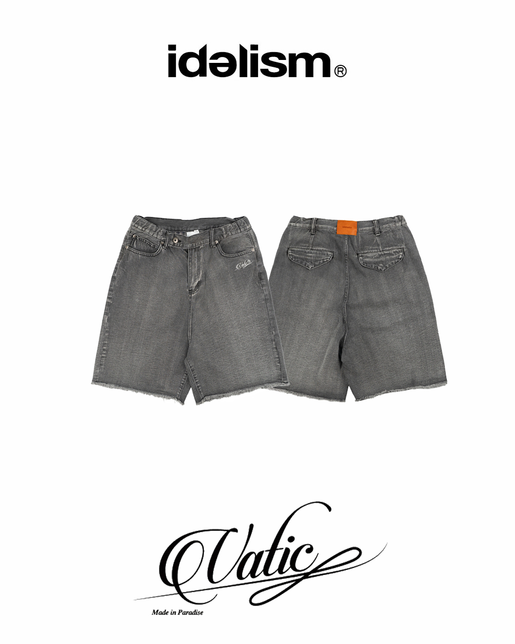 idealism × Vatic 水洗丹寧短褲｜IDVT Raw Wash Jorts（26SS）