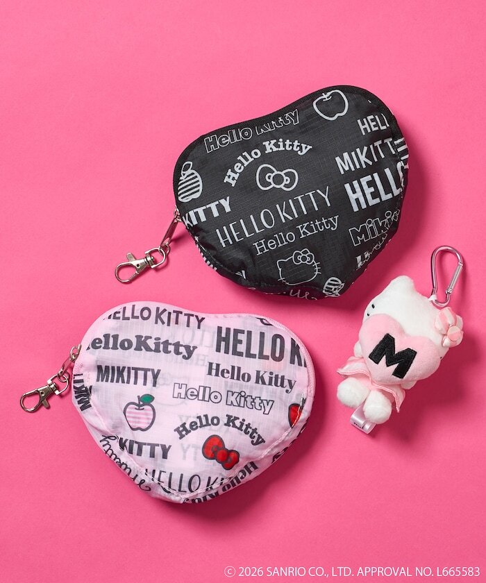 🇯🇵 SANRIO X 藤本美貴 X Freak's Store 三麗鷗 春夏限定 Hello Kitty 愛心造型 收納 滿版印花 環保袋 手提袋 / 預購